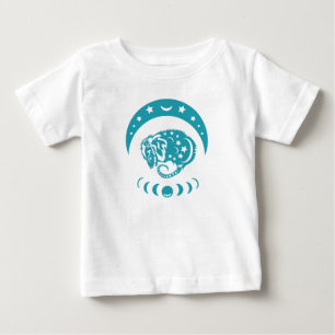 Camiseta De Bebé Naturaleza caprichosa de la Luna Creciente Celesti