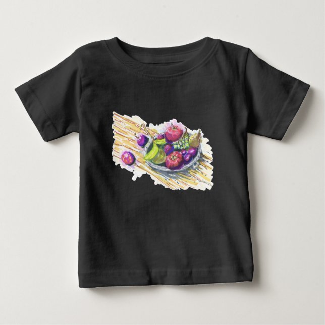 Camiseta De Bebé Naturaleza Muerta de Frutas (Anverso)