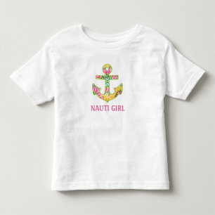 Camiseta de bebé náutica con volantes
