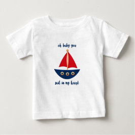 Camiseta De Bebé Nautical Oh Bebé Vela En Mi Barco De Navegación