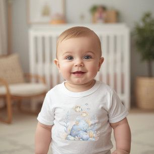 Camiseta De Bebé Náutico Bajo El Mar Cumple Pronto Shower De Bebe
