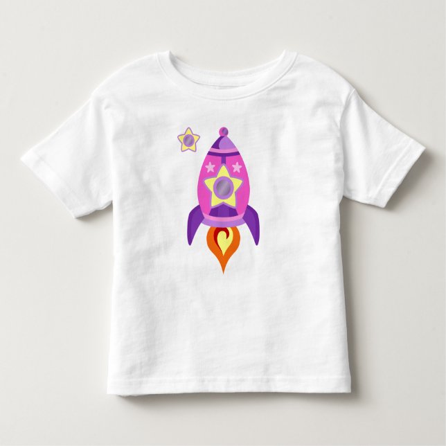 Camiseta De Bebé Nave rosada de Rocket (Anverso)