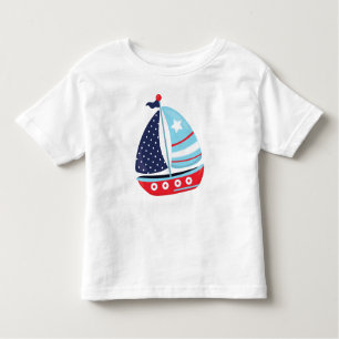 Camiseta De Bebé Navegación en barco, vela, barco, vela