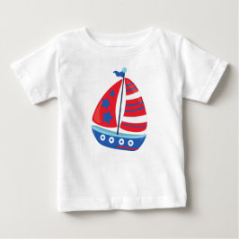 Camiseta De Bebé Navegación en barco, vela, barco, vela, barco, bar