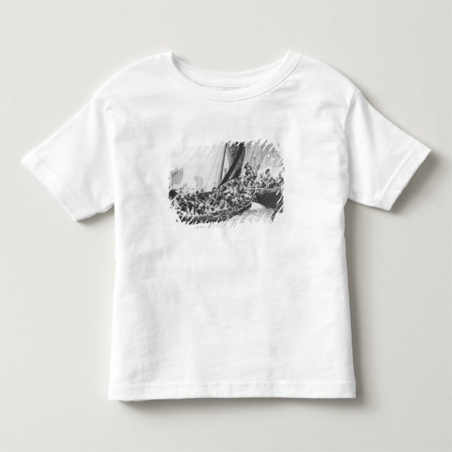 Camiseta De Bebé Naves de Viking (Anverso)