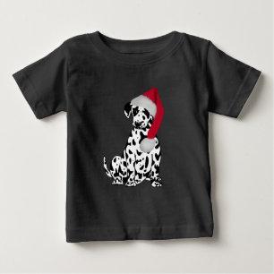 Camiseta De Bebé Navidad dálmata