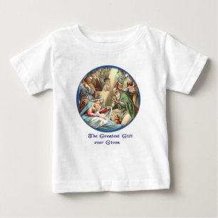 Camiseta De Bebé Navidad de cachorro y gatito