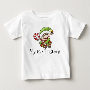 Camiseta De Bebé Navidad del bebé del duende del navidad el mi
