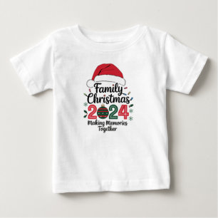 Camiseta De Bebé Navidad Familiar 2024 Creando Recuerdos Juntos