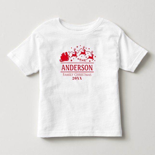 Camiseta De Bebé Navidad Familiar Personalizada Festiva (Anverso)