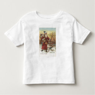 Camiseta De Bebé Navidad GreetingSanta con el bastón