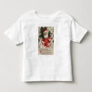 Camiseta De Bebé Navidad GreetingSanta en las ramas blancas