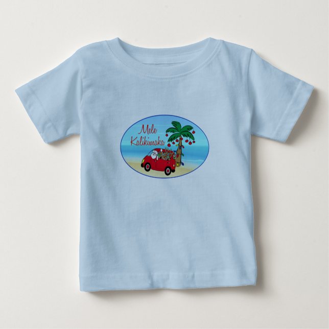 Camiseta De Bebé Navidad hawaiano (Anverso)