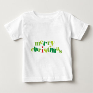 Camiseta De Bebé navidad navideña tipografía moderna