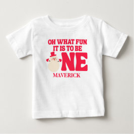 Camiseta De Bebé Navidad Oh Qué Diversión Primer Cumpleaños