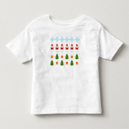 Camiseta De Bebé Navidad Pixel Art