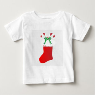 Camiseta De Bebé Navidad que almacena destino de la paz del bastón