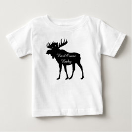 Camiseta De Bebé Navidad rústico lindo de los alces del bebé de la