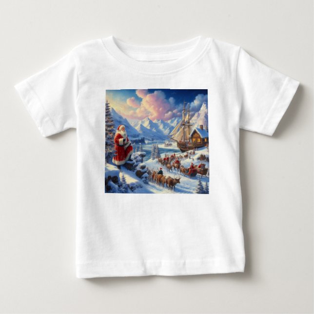 Camiseta De Bebé Navidad Santa Claus 6 (Anverso)