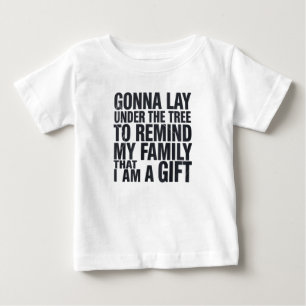 Camiseta De Bebé Navidad Va a Estar Debajo del Árbol Xmas Familia 