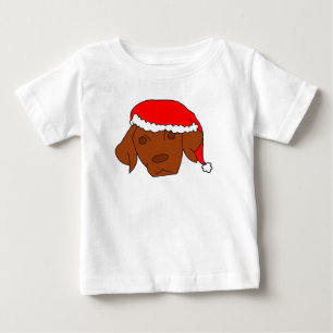 Camiseta De Bebé Navidad Vizsla