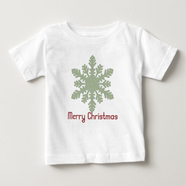 Camiseta De Bebé Navidades 1: Creeper de Navidad con copo de nieve  (Anverso)