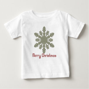 Camiseta De Bebé Navidades 1 : Creeper de Navidad con copos de niev