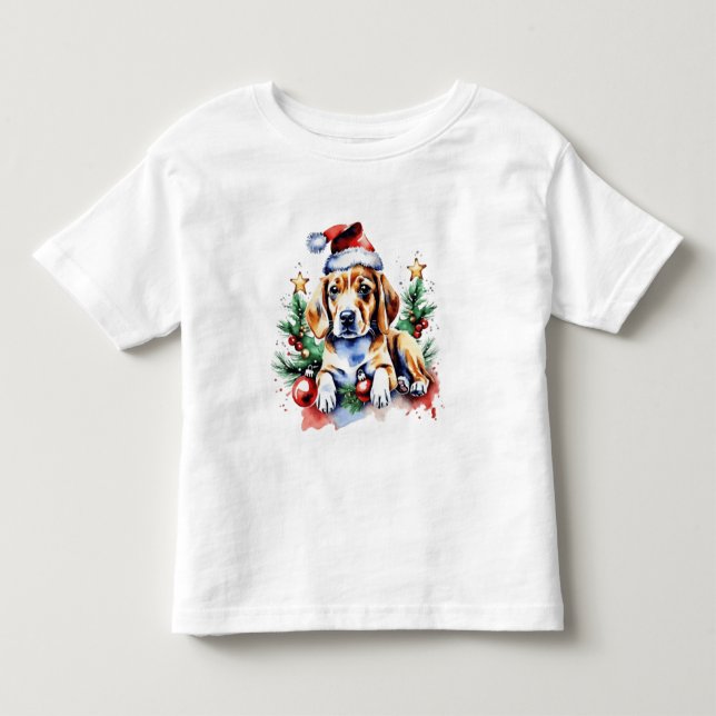 Camiseta De Bebé Navidades adorables cachorros (Anverso)