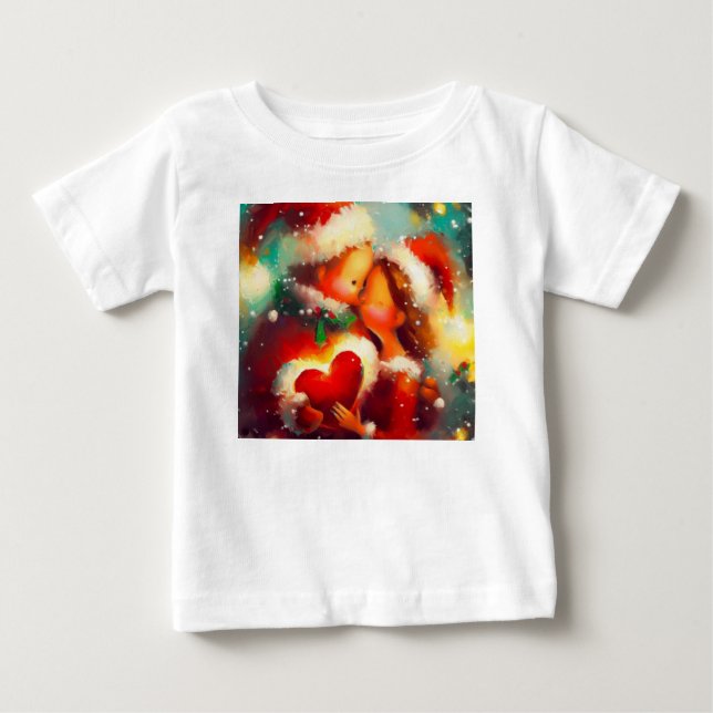 Camiseta De Bebé Navidades Amores 3 (Anverso)