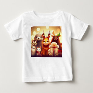 Camiseta De Bebé Navidades Animales 1