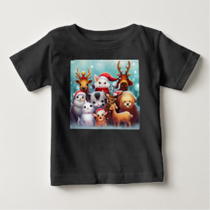 Camiseta De Bebé Navidades Animales 2