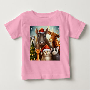Camiseta De Bebé Navidades Animales 6
