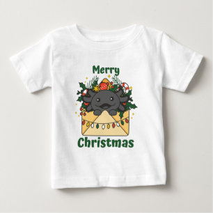 Camiseta De Bebé Navidades Axolotl Letra Animales de Invierno Axolo