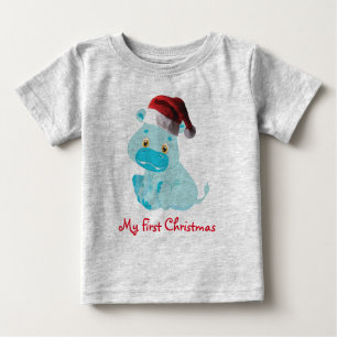 Camiseta De Bebé Navidades Baby Hippo