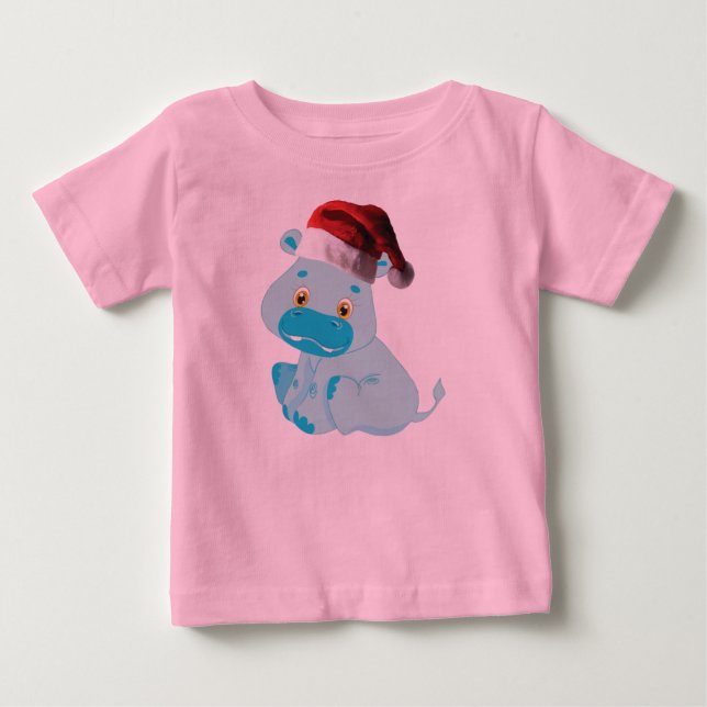 Camiseta De Bebé Navidades Baby Hippo (Anverso)