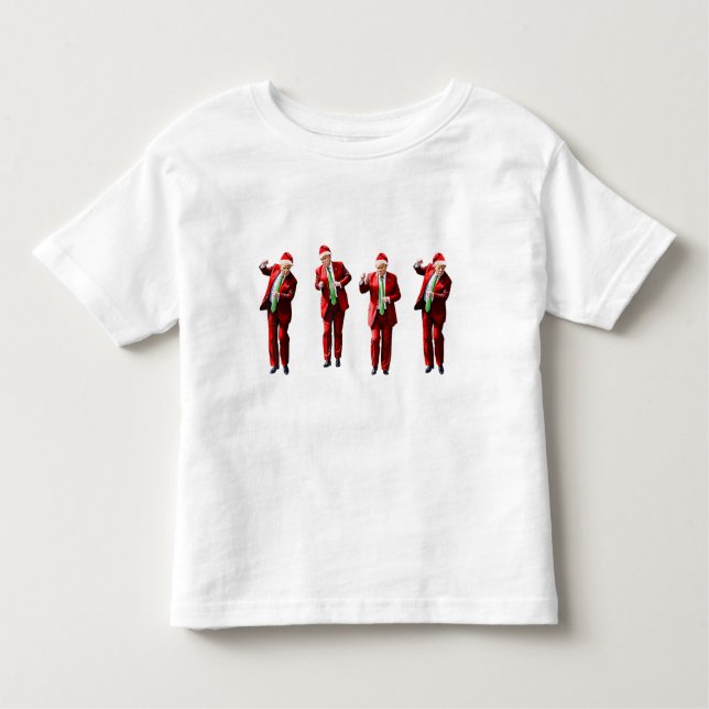 Camiseta De Bebé Navidades bailarines de Donald Trump MAGA (Anverso)