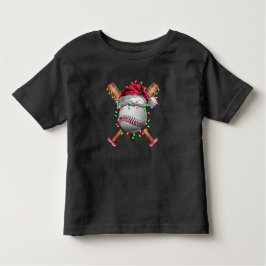 Camiseta De Bebé Navidades Béisbol Santa Sports Navidad