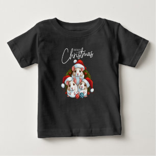 Camiseta De Bebé Navidades blancos rojos
