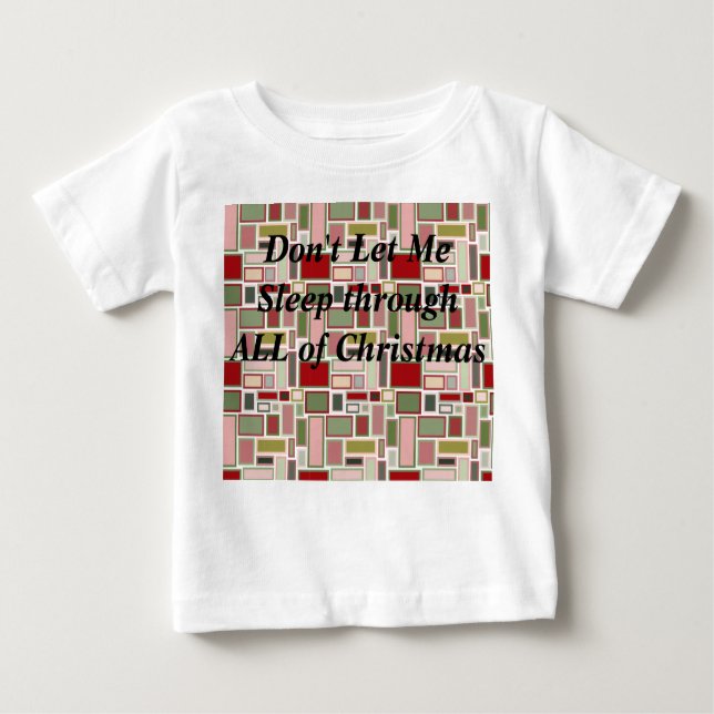 Camiseta De Bebé Navidades Boho Rectangles (Anverso)