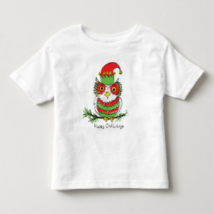 Camiseta De Bebé Navidades búhos curan festividades divertidas