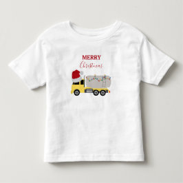 Camiseta De Bebé Navidades Camiones de transporte de camiones ciste