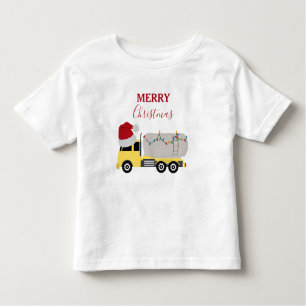 Camiseta De Bebé Navidades Camiones de transporte de camiones ciste