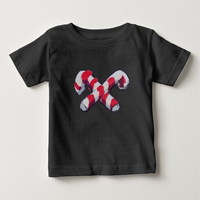 Camiseta De Bebé Navidades Candy Cane (Anverso)