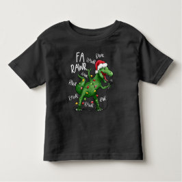 Camiseta De Bebé Navidades cantantes de Cute Fa Rawr Dinosaur