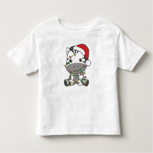 Camiseta De Bebé Navidades cebra Animales de invierno Holiday Zebra