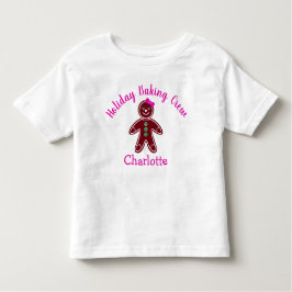 Camiseta De Bebé Navidades Chicas de Holiday Baking Crew Gingerbrea