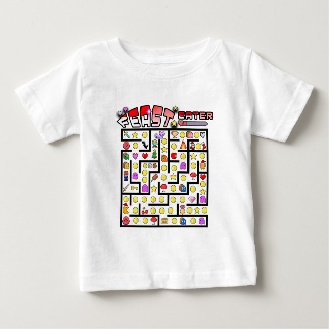 Camiseta De Bebé Navidades clásicos de píxel para videojuegos Mikit (Anverso)