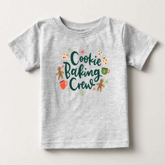 Camiseta De Bebé Navidades Cookie Crew Holiday Baking T-Shirt (Anverso)