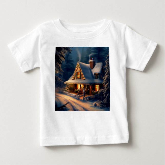 Camiseta De Bebé Navidades Cottage 1 (Anverso)