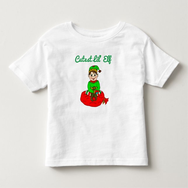 Camiseta De Bebé Navidades Cutest Lil Elf (Anverso)